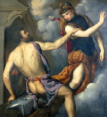 Paris Bordone Athena Scorning the Advances of Hephaestus Spain oil painting art